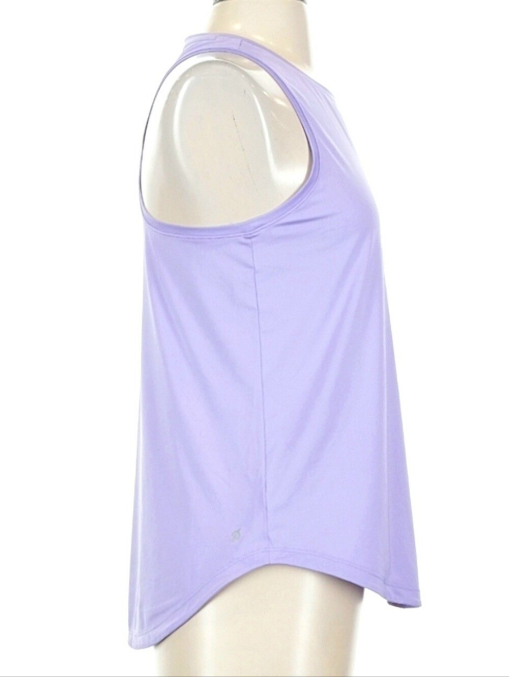 Peloton Lavender Performance Racerback Tank Top with Blue Logo - Picture 4 of 5